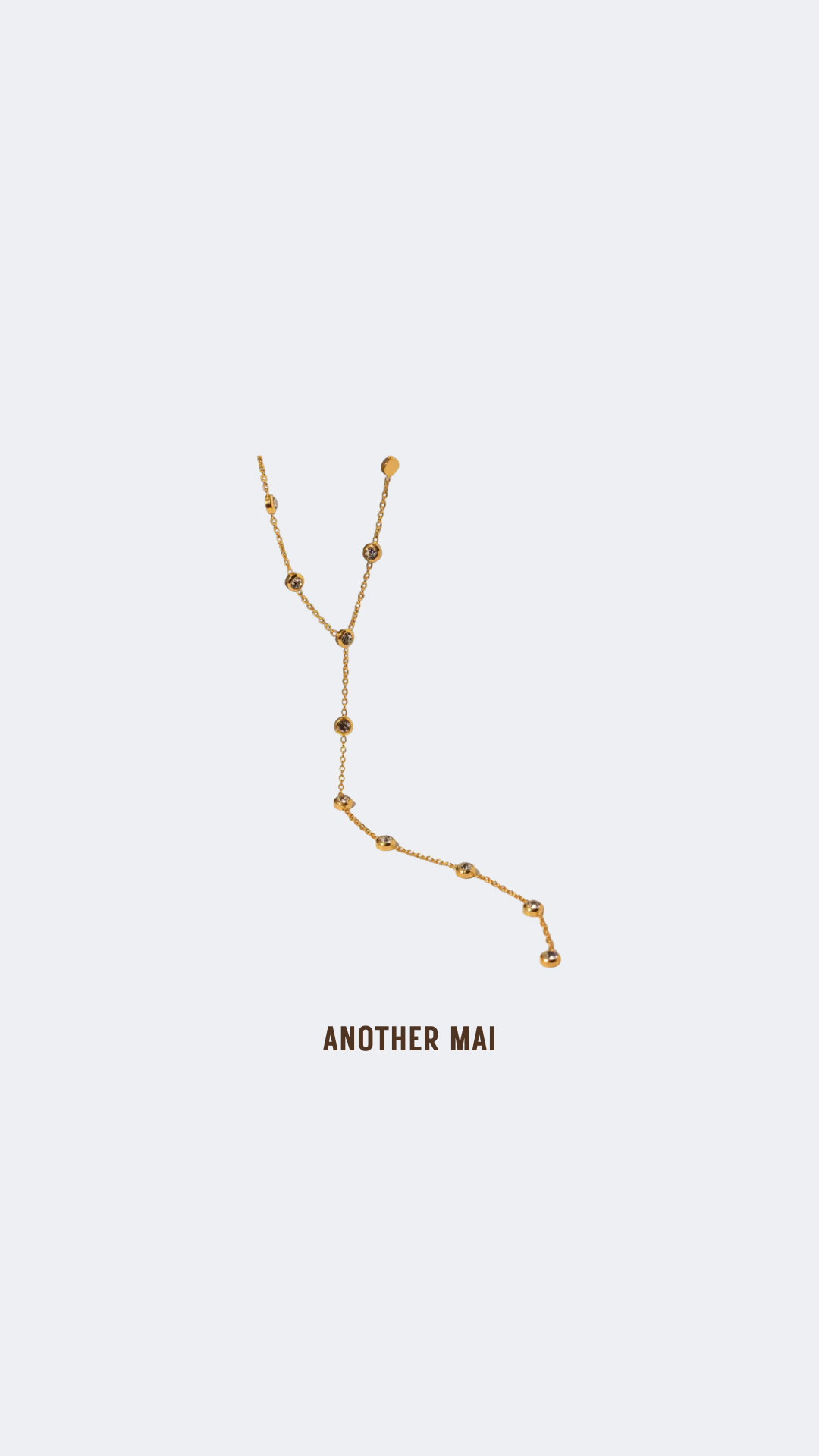 Etta Gold Drop Lariat Layer Necklace