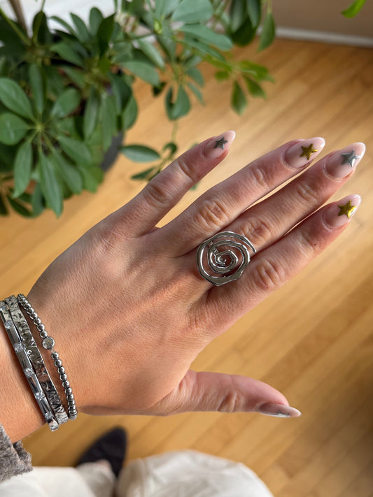 Silver Spiral Ring