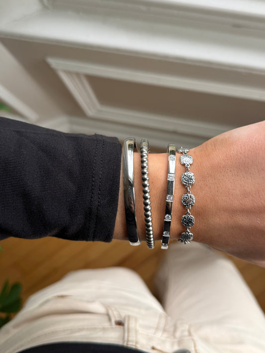 The Palmer Silver Bangle