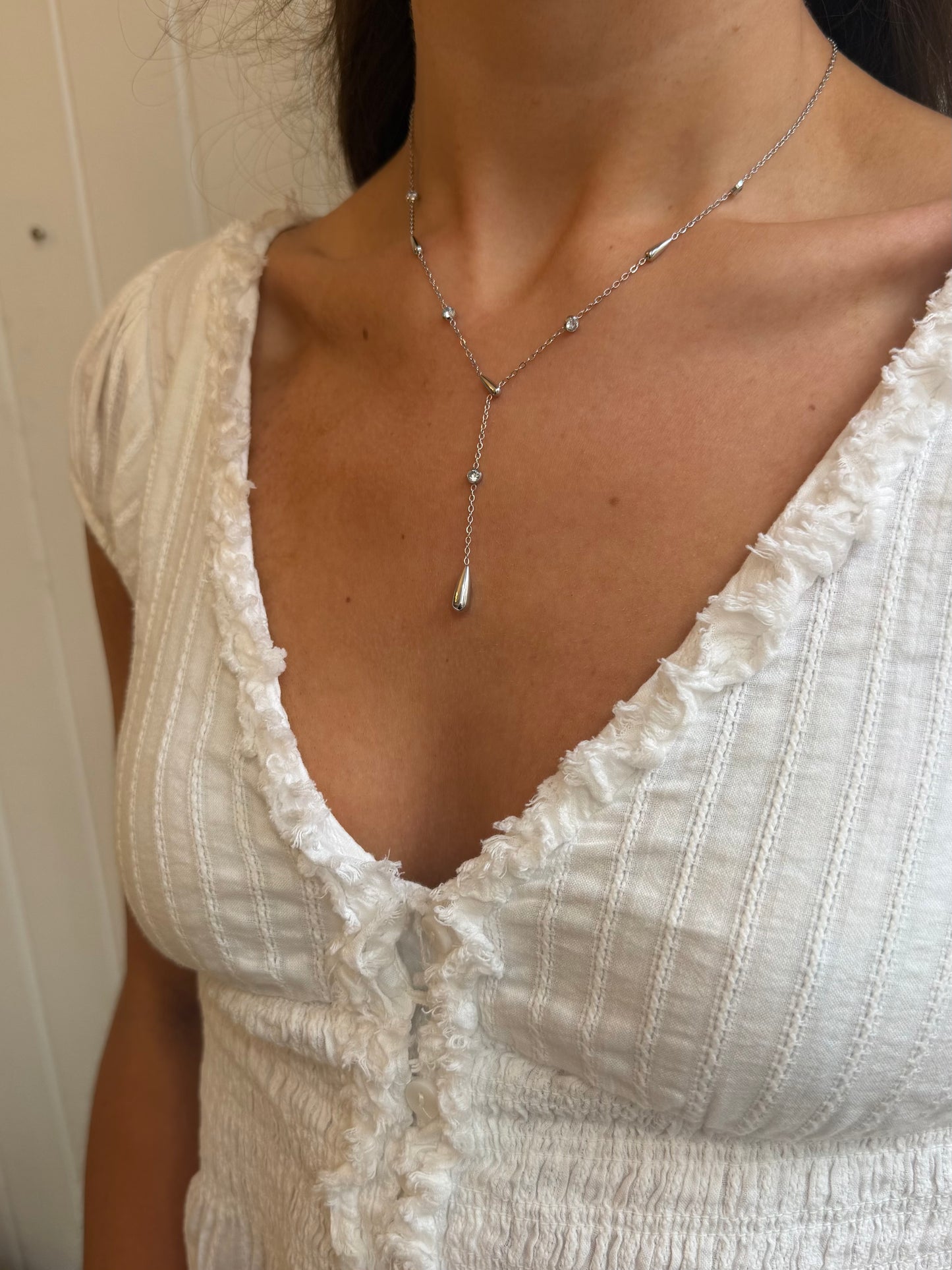 Talia Lariat Silver