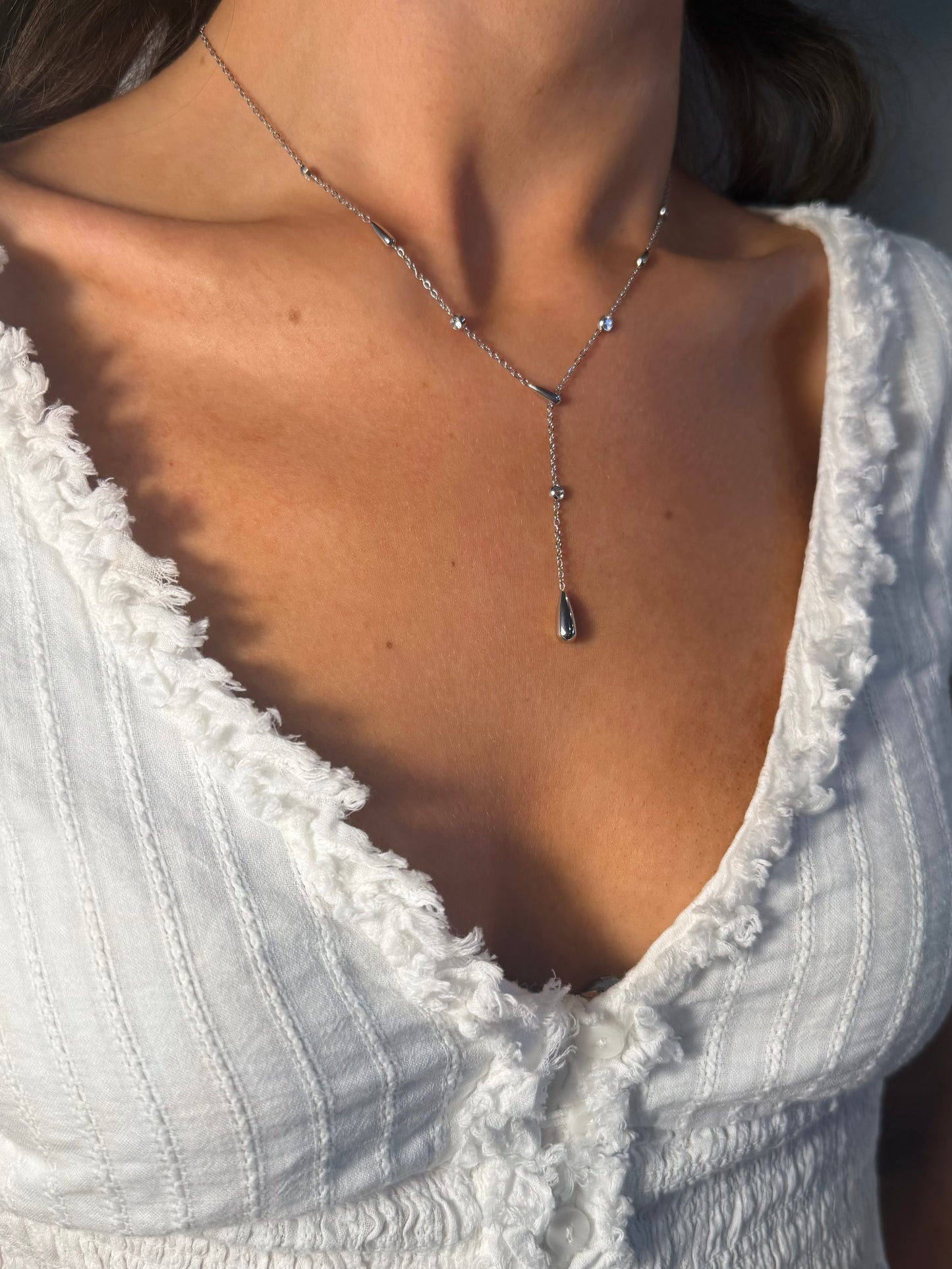 Talia Lariat Silver