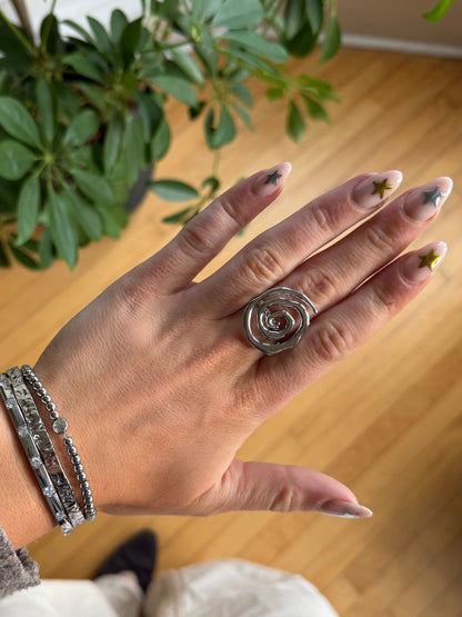 Silver Spiral Ring