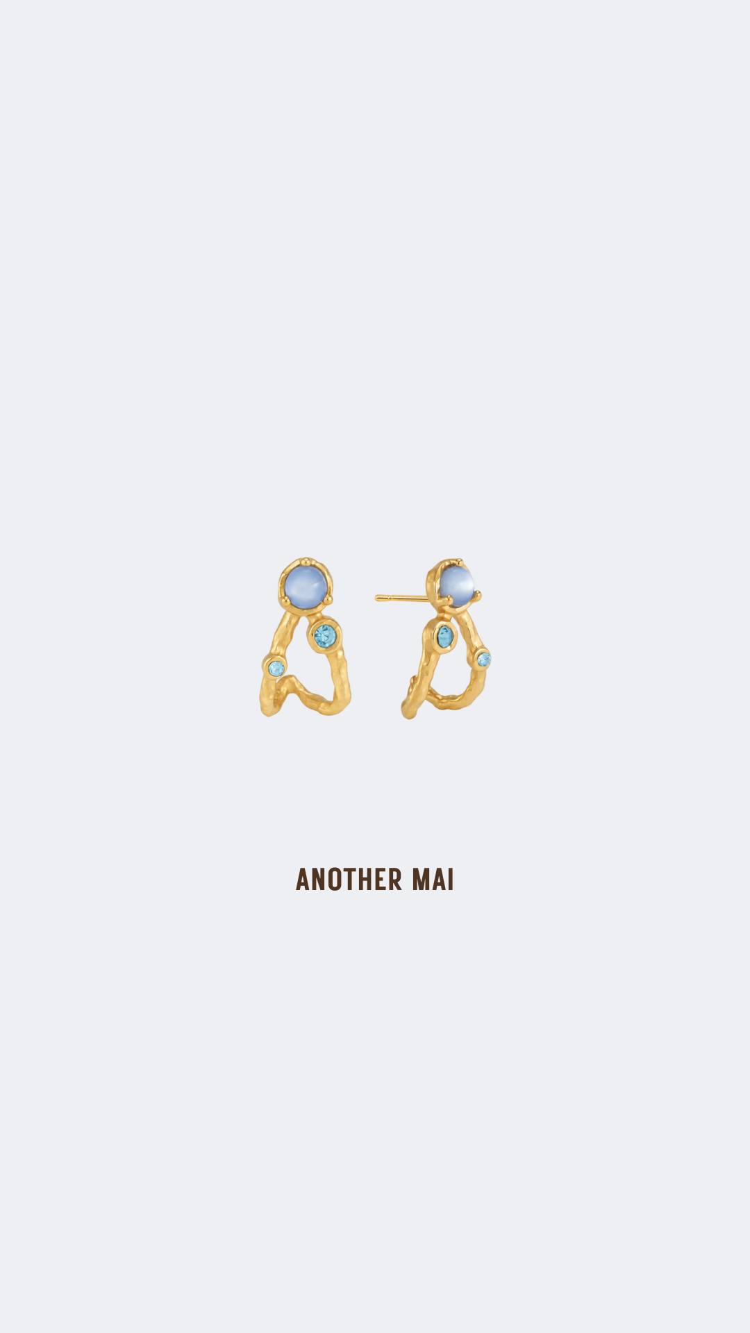 Koa Open Hoop Studs