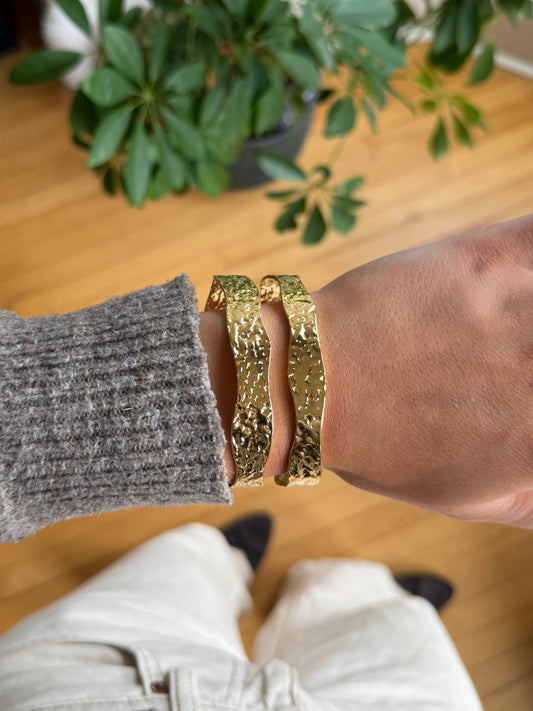 The Effie Cuff Gold Bangle