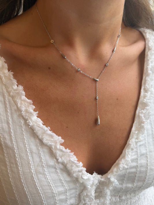 Talia Lariat Silver