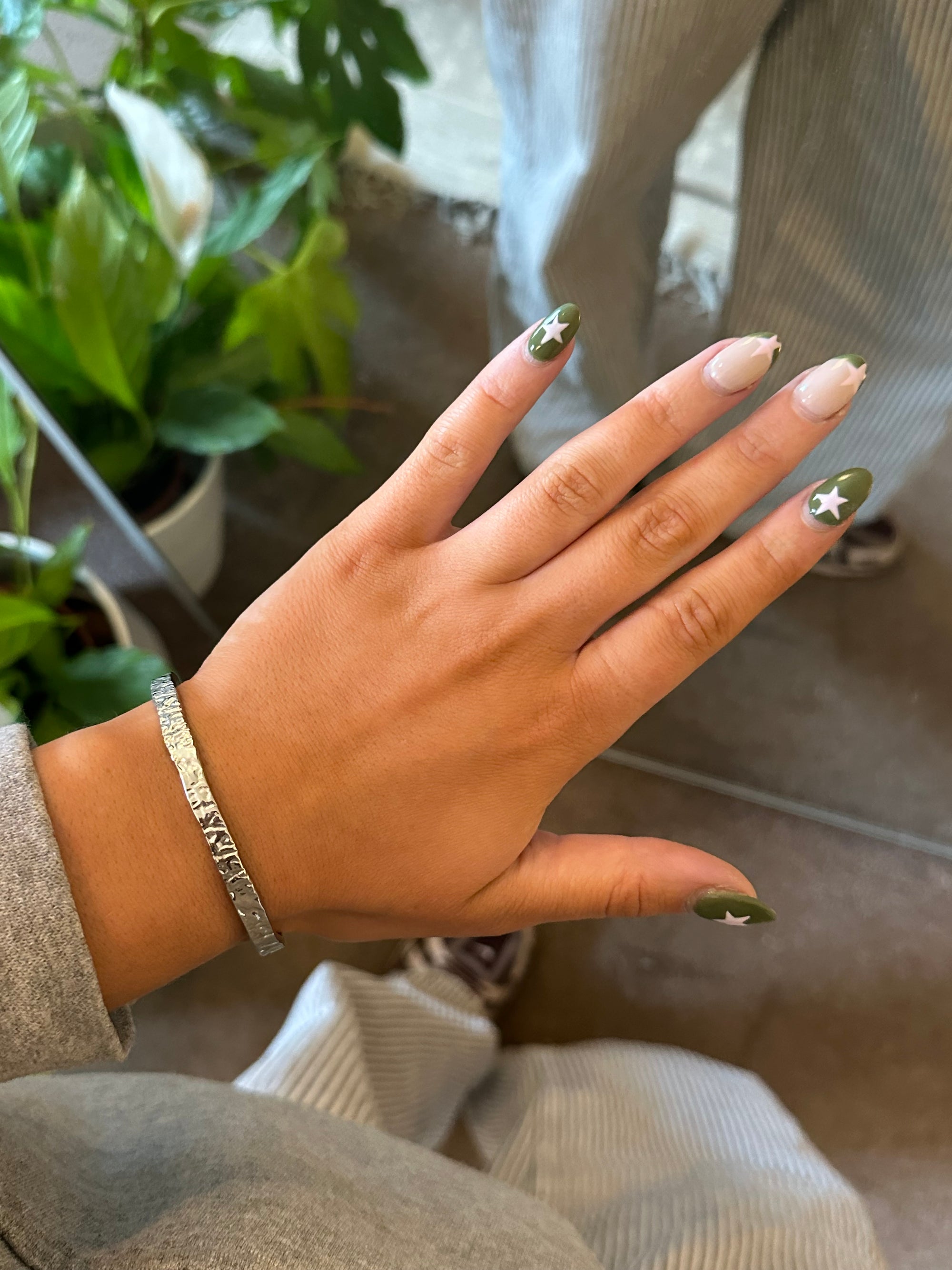 Silver Molten Bangle
