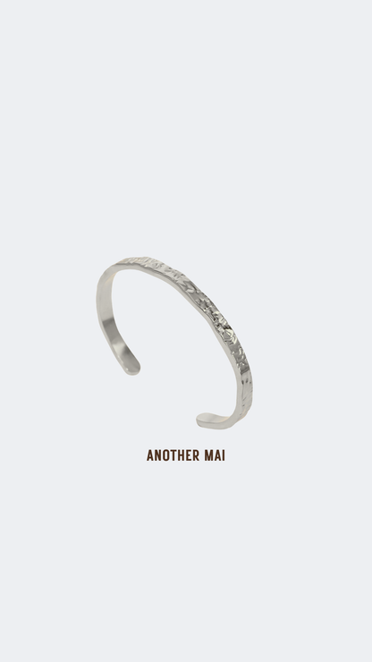 Silver Molten Bangle