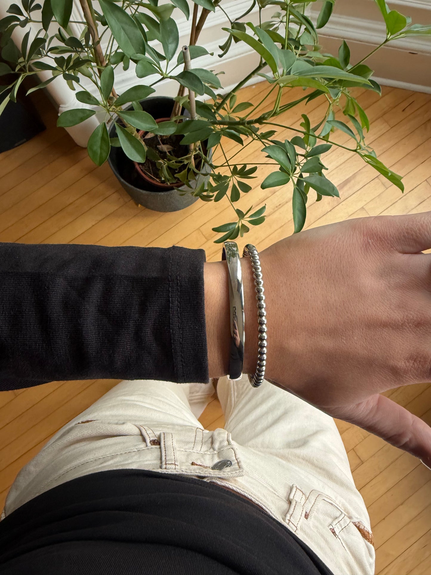 The Palmer Silver Bangle
