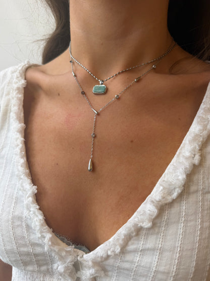 Talia Lariat Silver