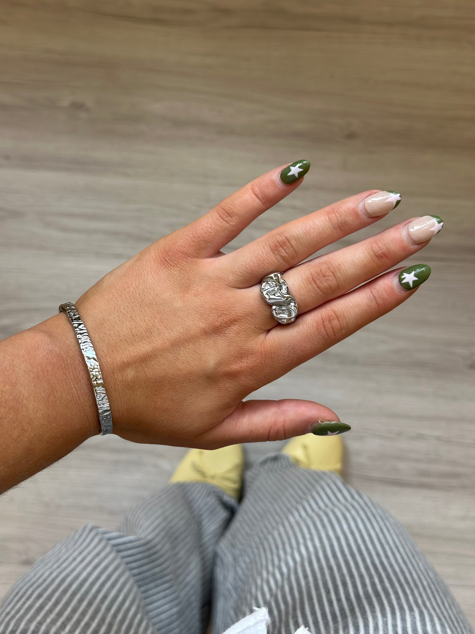 Silver Molten Ring