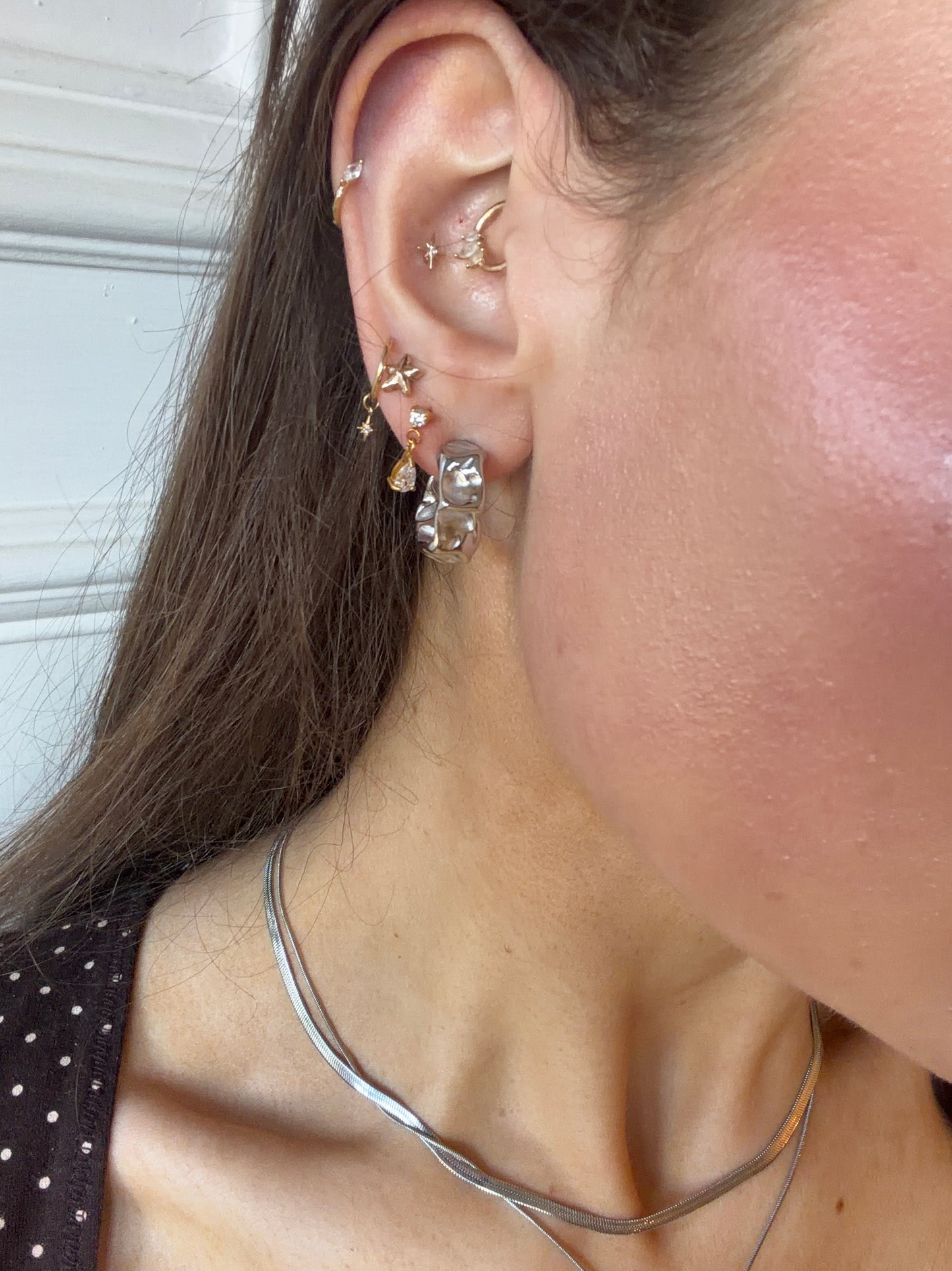 Molten Silver Earrings