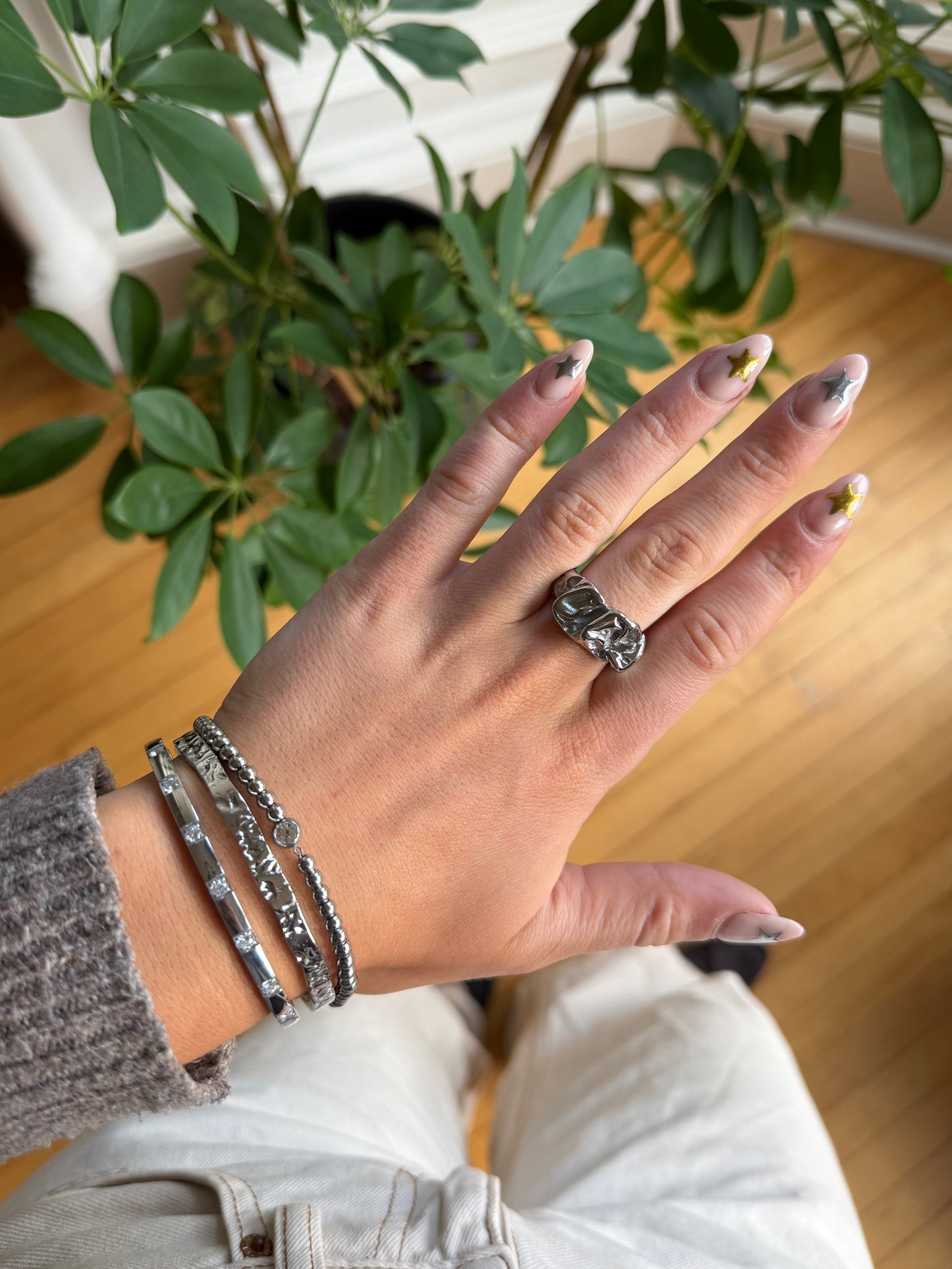 Silver Molten Ring