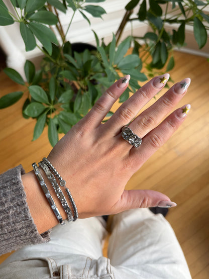 Silver Molten Ring