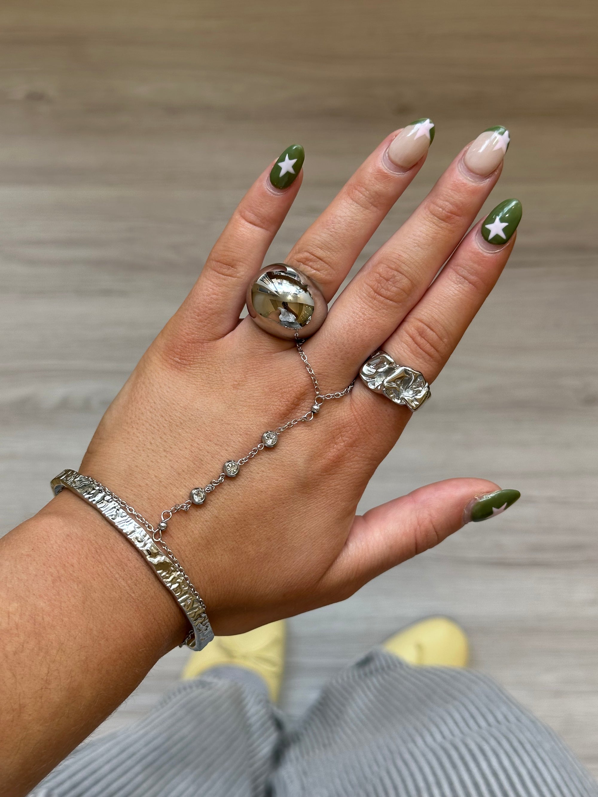 Silver Molten Bangle