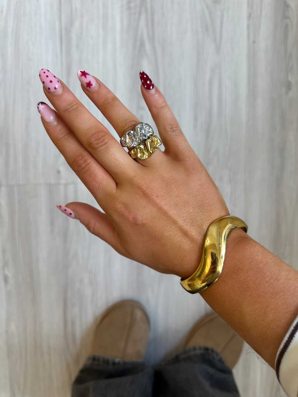 Neve Nugget Gold Ring