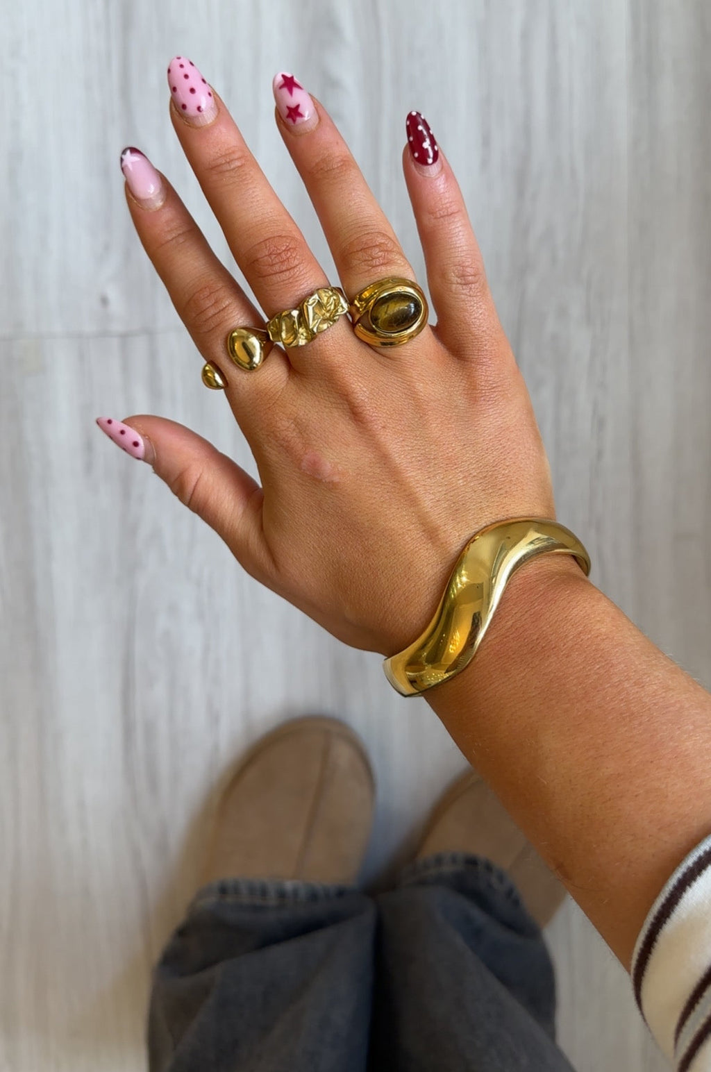 Neve Nugget Gold Ring