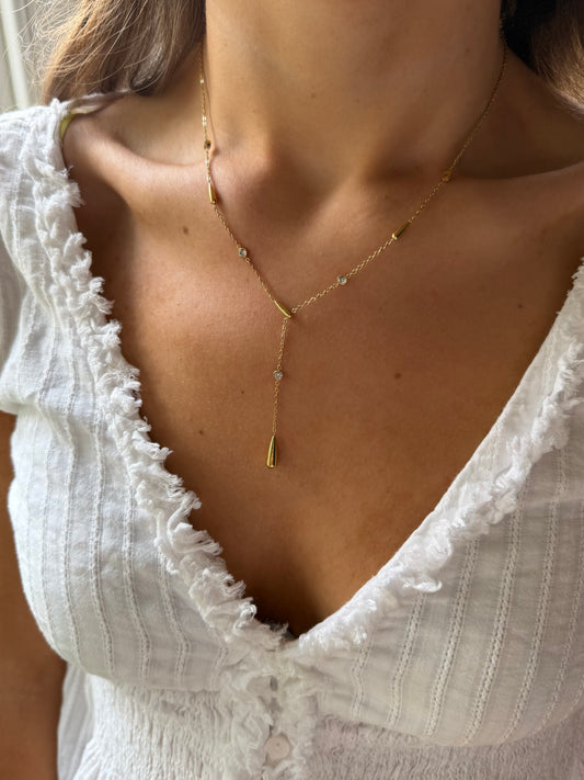 Talia Lariat Gold