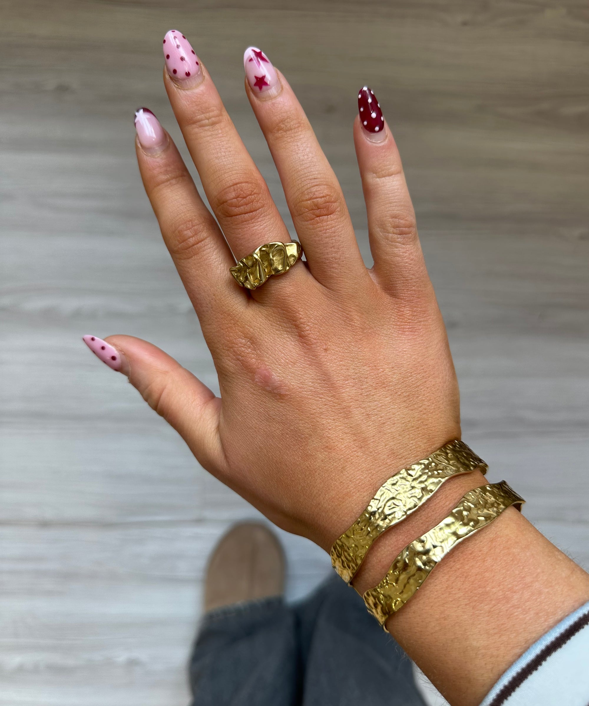 Neve Nugget Gold Ring