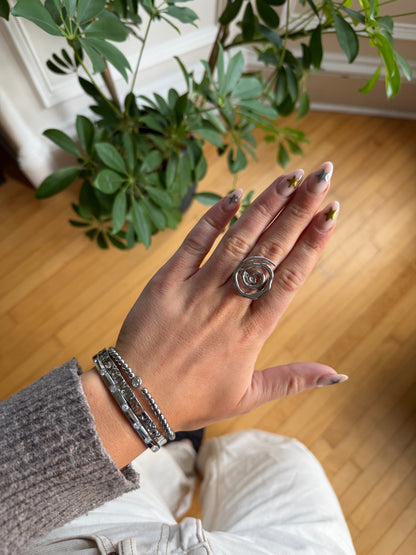 Silver Spiral Ring