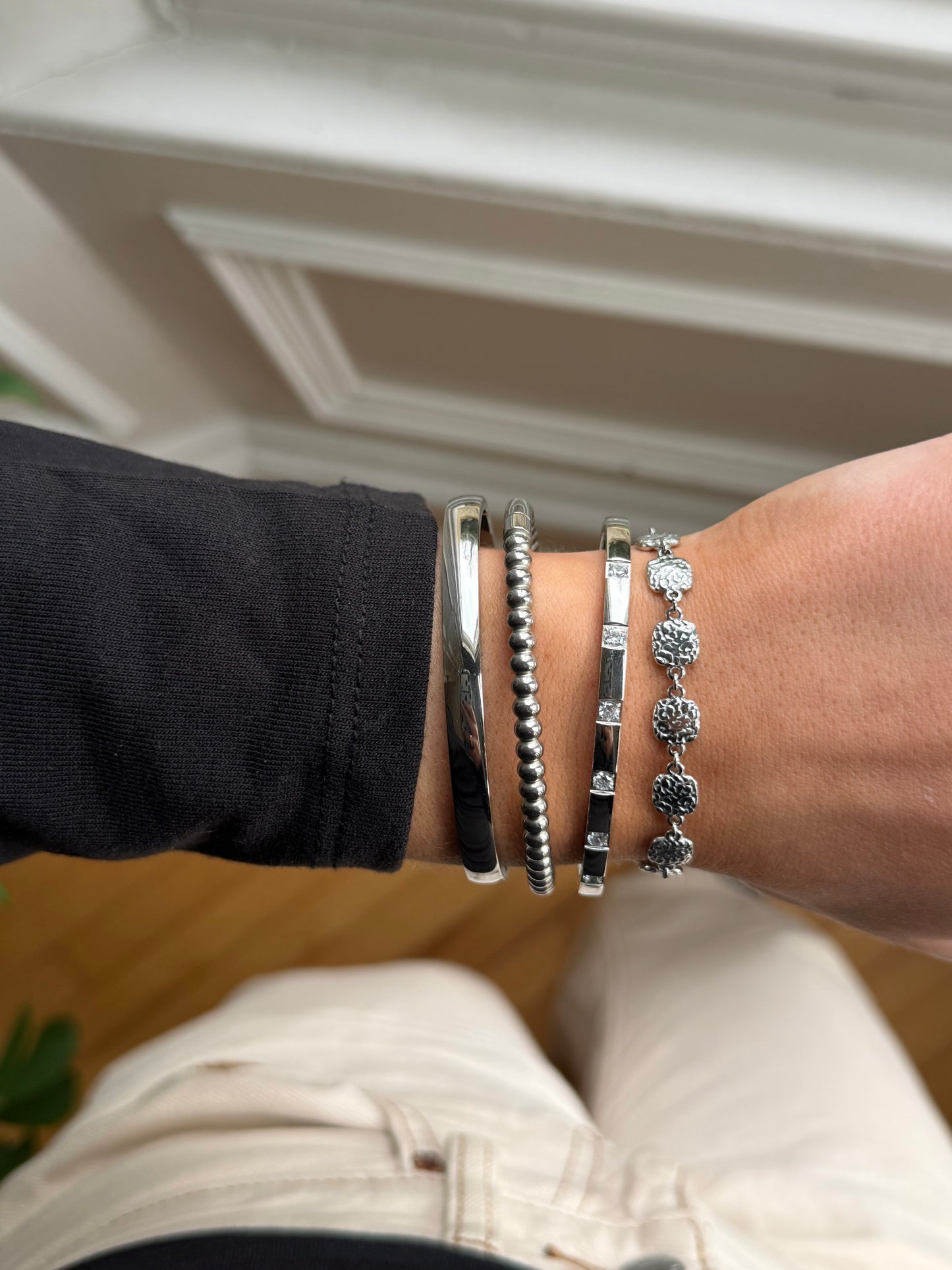 The Palmer Silver Bangle