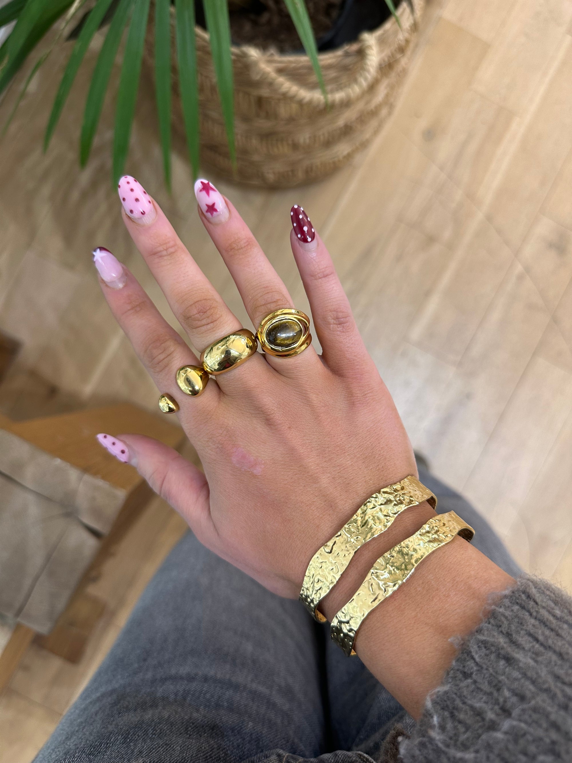 The Effie Cuff Gold Bangle