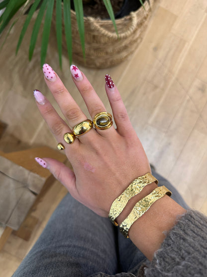 The Effie Cuff Gold Bangle