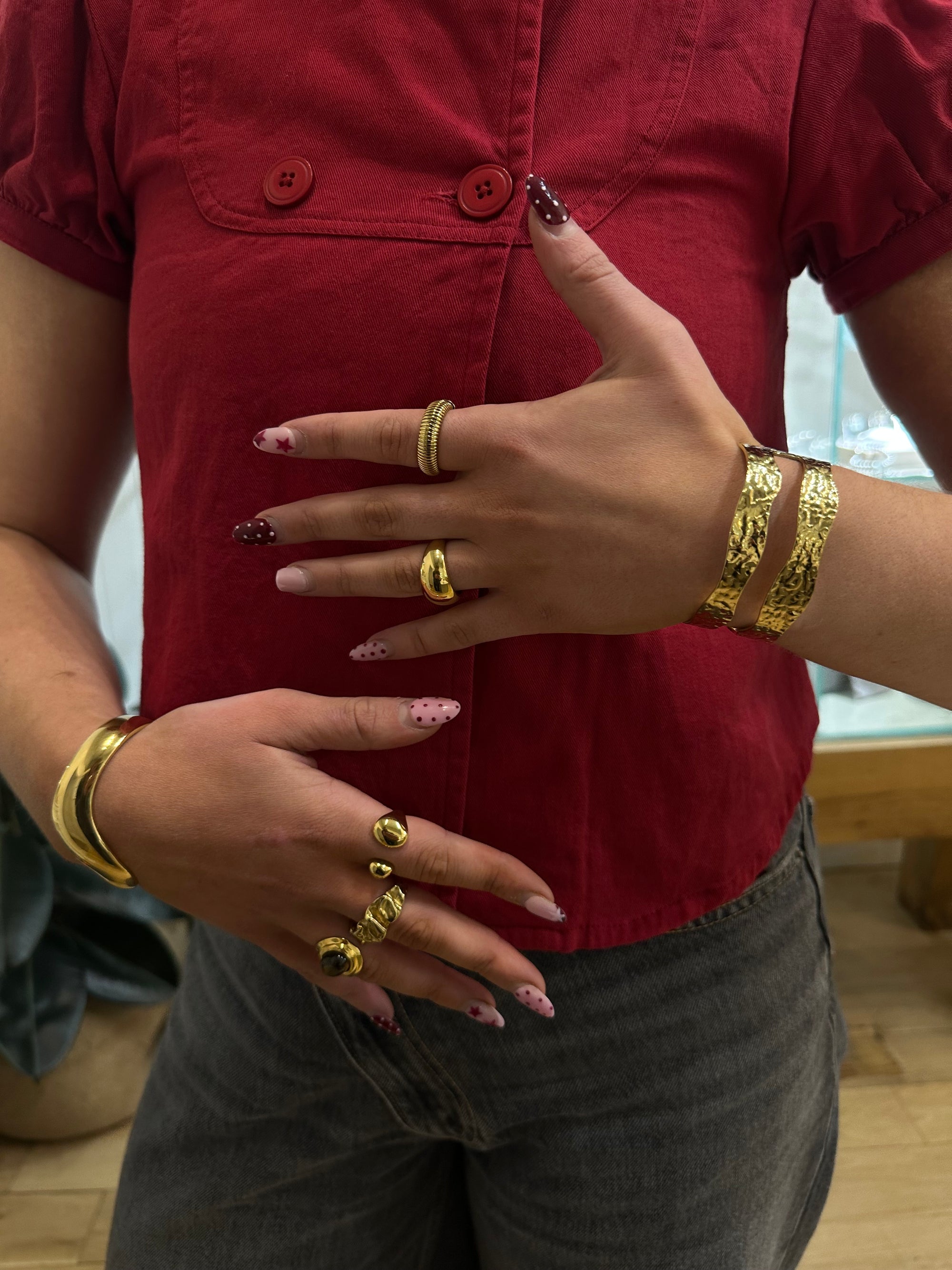 The Effie Cuff Gold Bangle