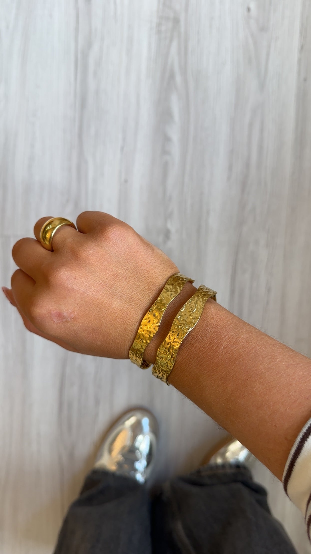 The Effie Cuff Gold Bangle