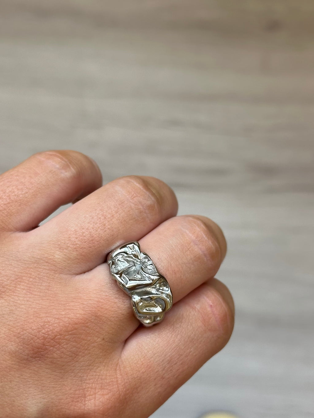 Silver Molten Ring
