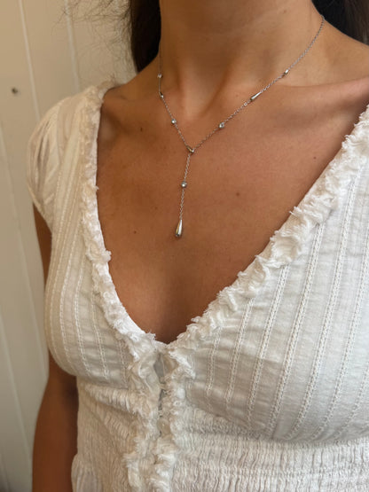 Talia Lariat Silver
