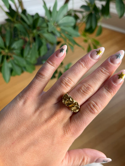 Neve Nugget Gold Ring