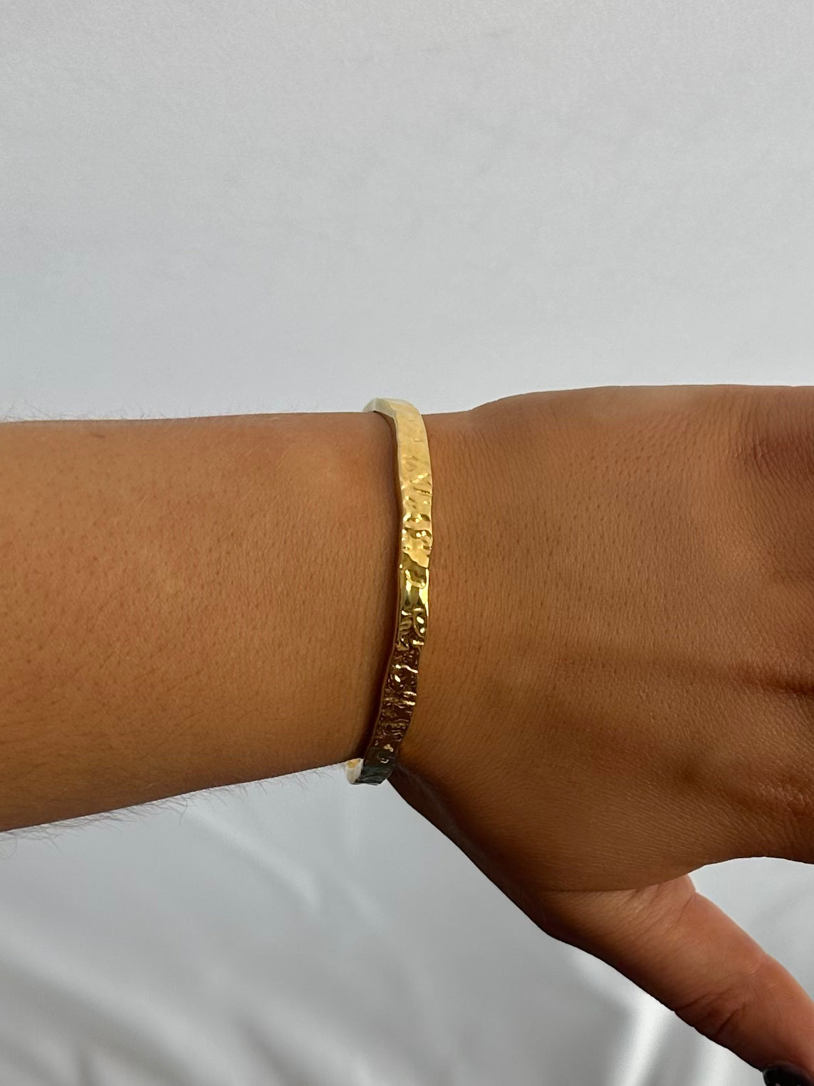 Molten Gold Textured Bangle