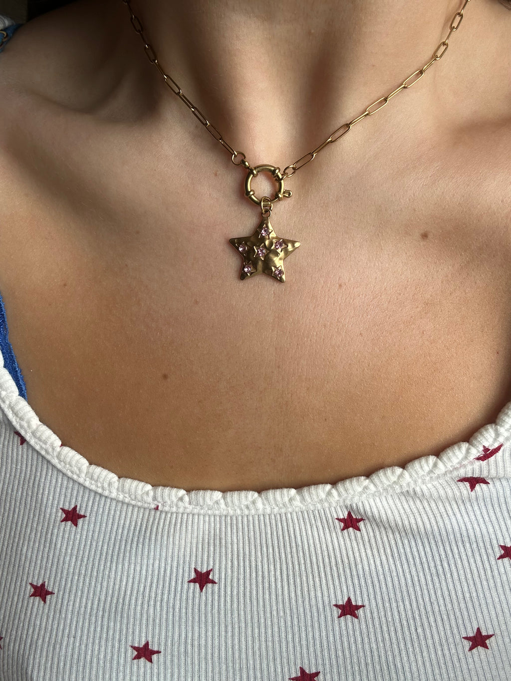 Stella Star Necklace Pink