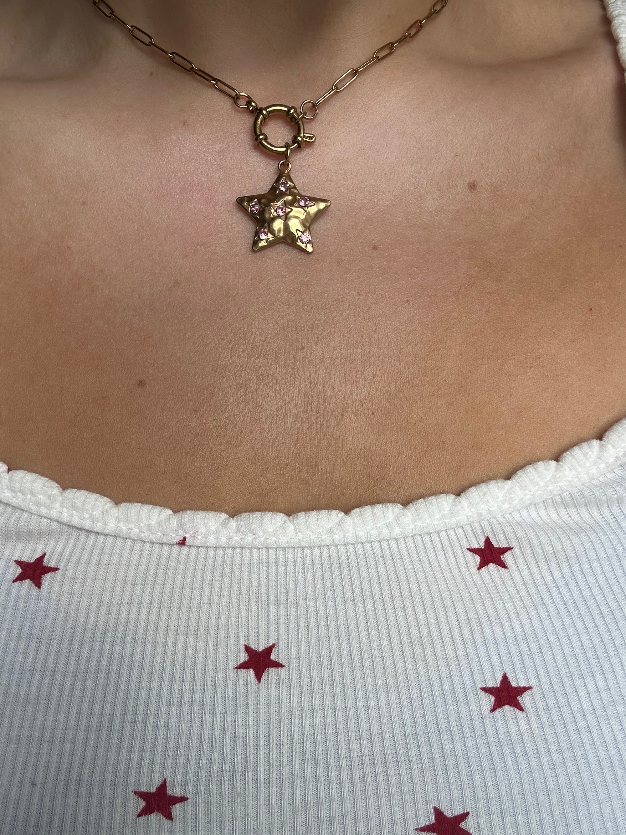 Stella Star Necklace Pink