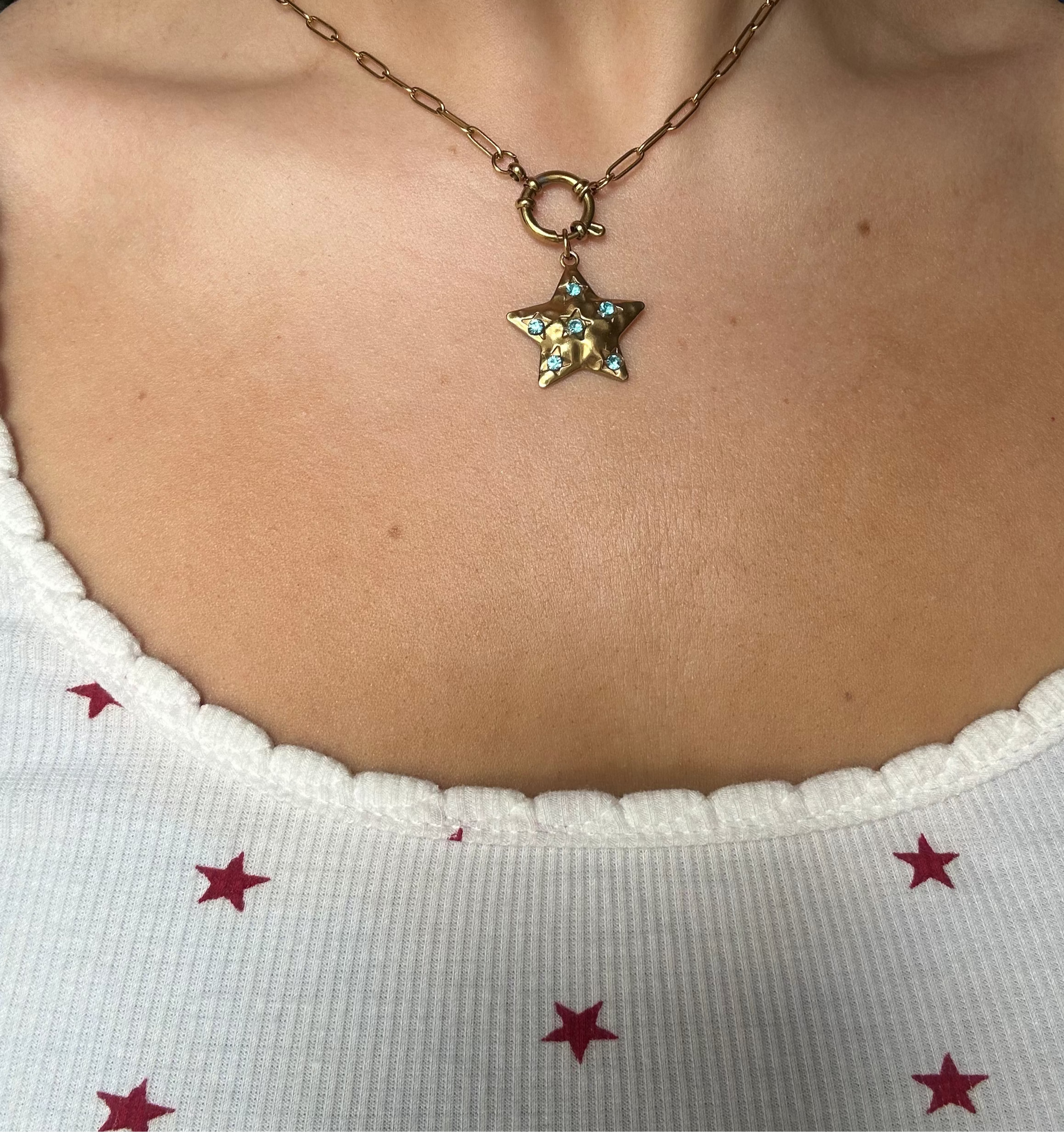 Stella Star Necklace Blue