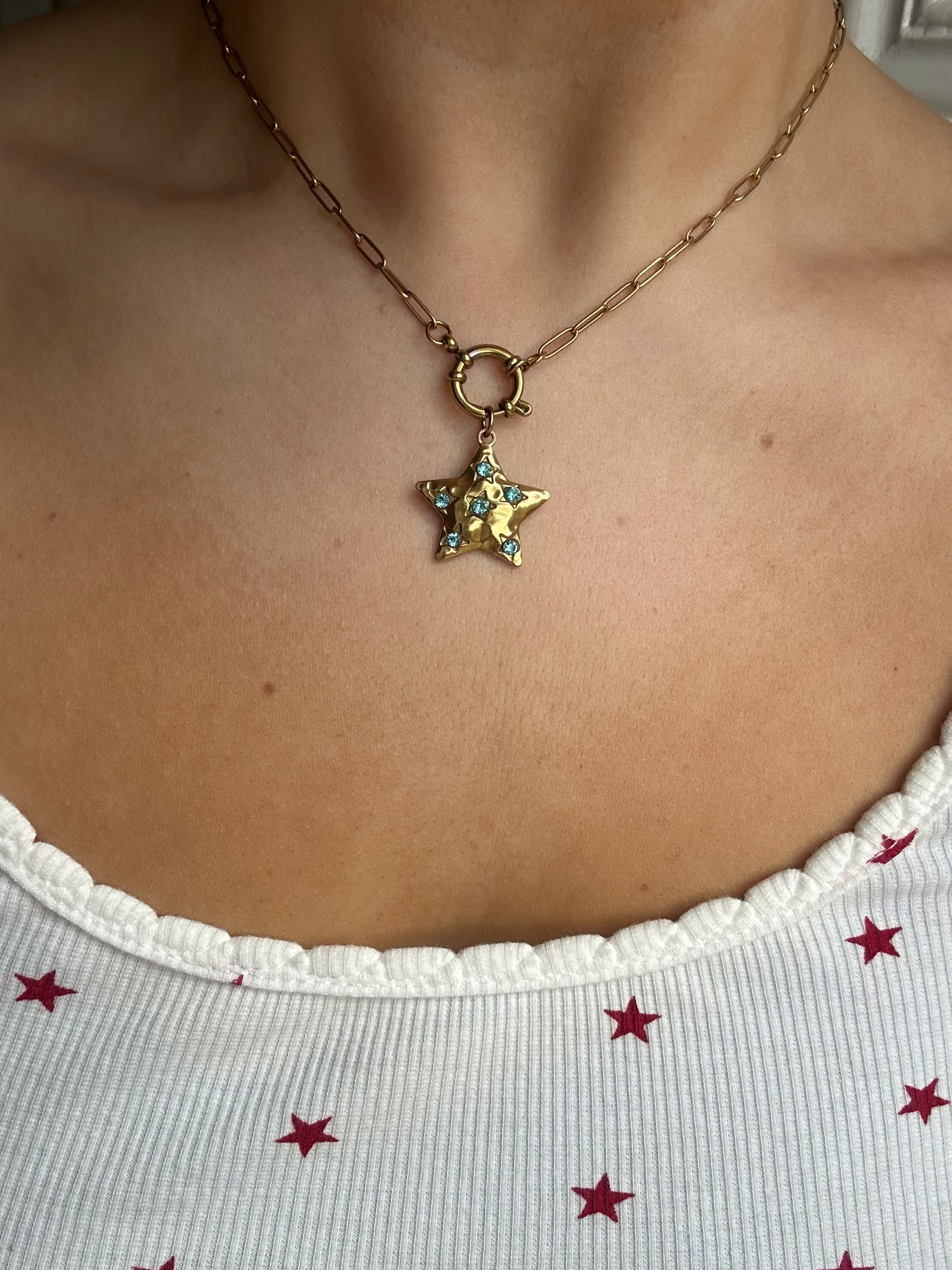 Stella Star Necklace Blue
