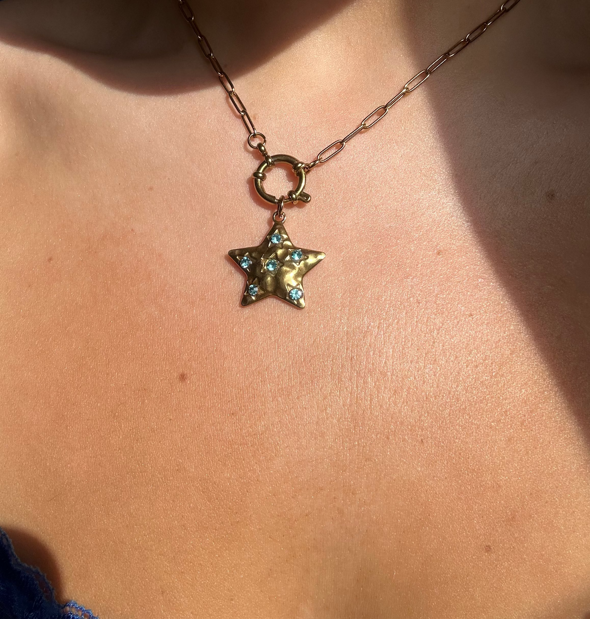 Stella Star Necklace Blue