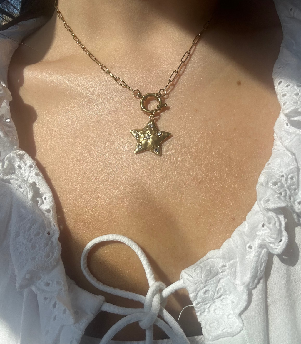 The Stella Necklace – White Crystal