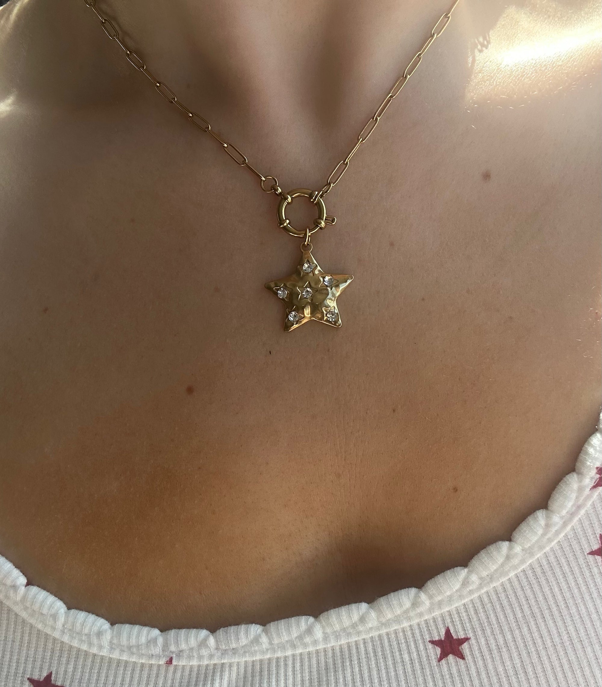 The Stella Necklace – White Crystal