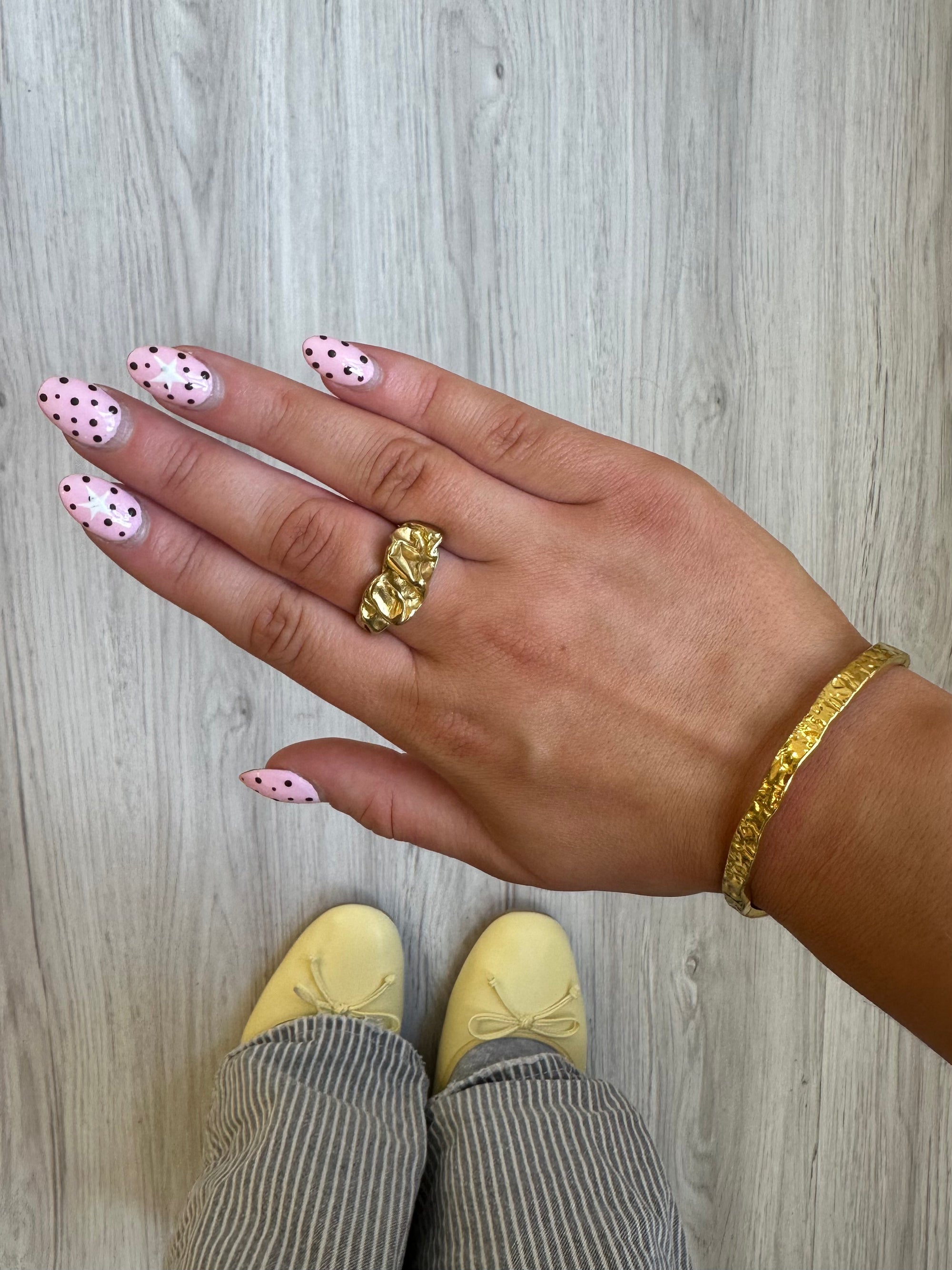 Neve Nugget Gold Ring