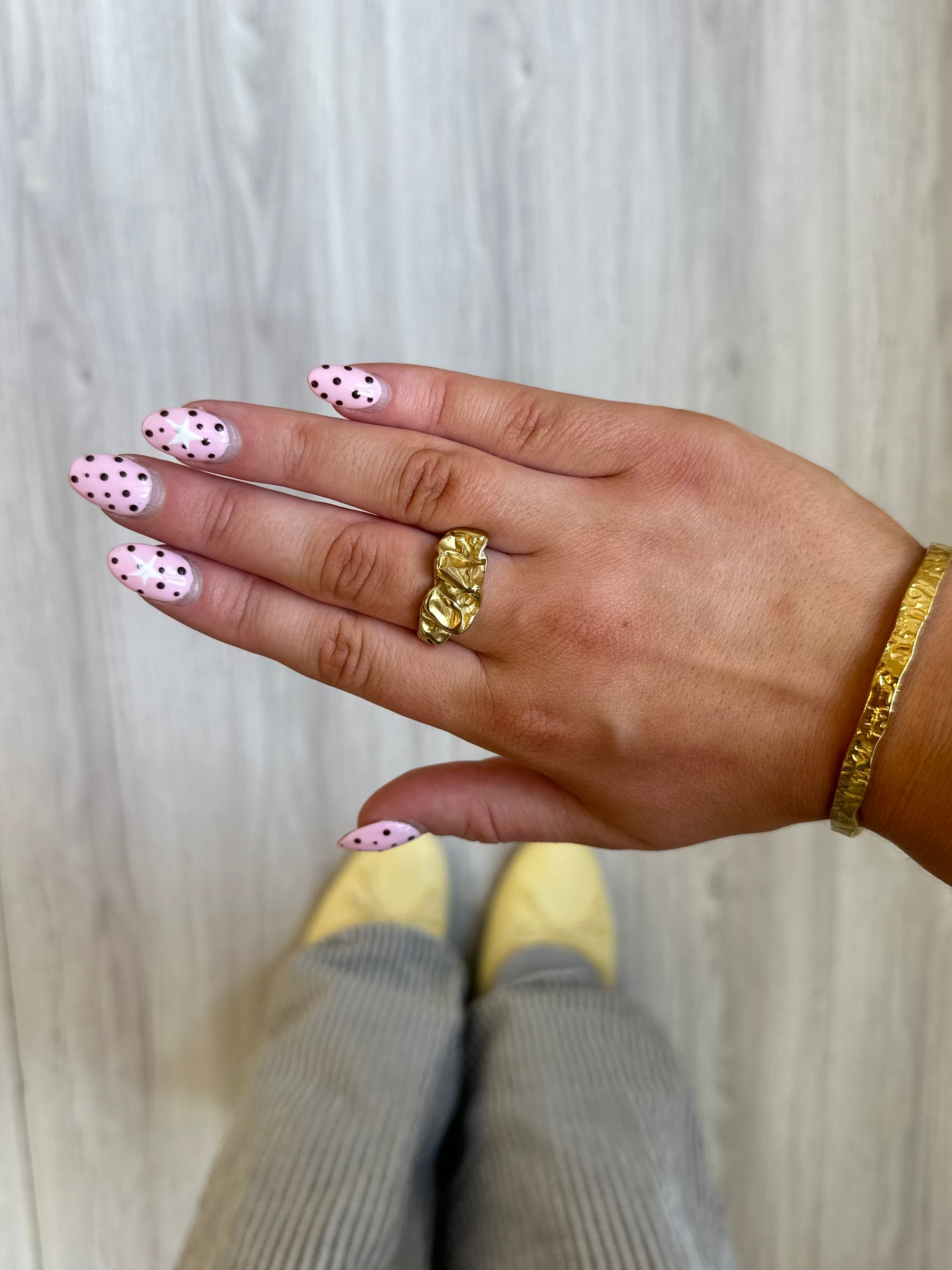 Neve Nugget Gold Ring